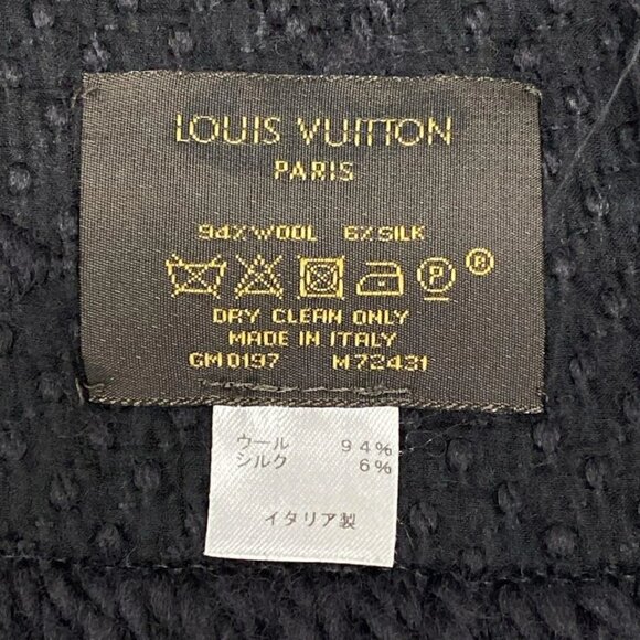 LOUIS VUITTON Eschar Progo Mania Anthracite - Scarf 94 Wool 402-080225 - Picture 5 of 5